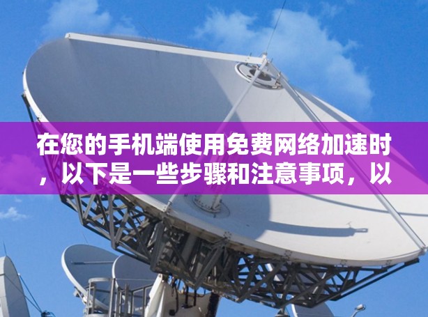 在您的手机端使用免费网络加速时，以下是一些步骤和注意事项，以确保您能够顺利使用