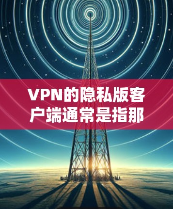 VPN的隐私版客户端通常是指那些不公开个人数据或IP地址的客户端。以下是一些提供安全和隐私保护的 VPN 案例，这些客户端可以根据您的需求选择