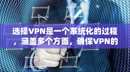 选择VPN是一个系统化的过程，涵盖多个方面，确保VPN的安全性和符合目标。以下是一个清晰的指南，帮助你更好地理解和实施VPN选择
