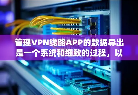 管理VPN线路APP的数据导出是一个系统和细致的过程，以下是一步步的解决方案