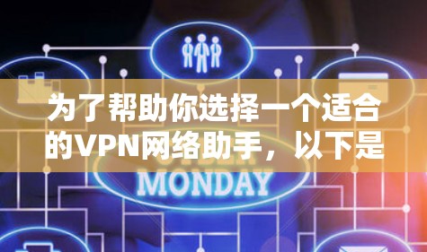为了帮助你选择一个适合的VPN网络助手，以下是一个分步指南，结合了你的需求和考虑因素